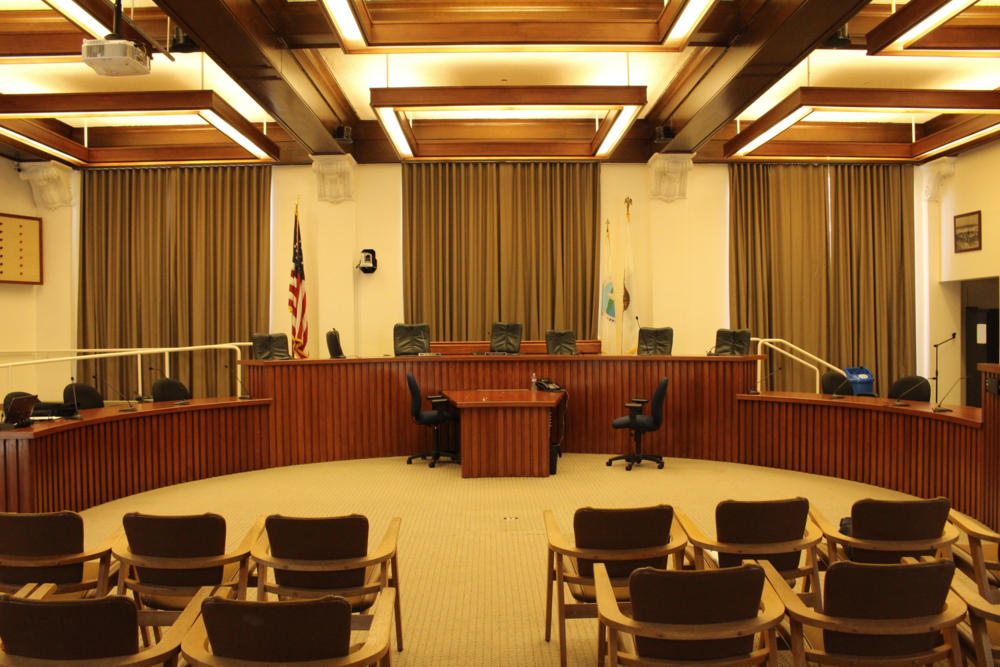 City of Martinez Council Chambers during a lighting and HVAC energy assessment.