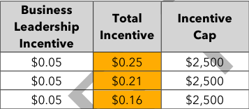 Business Leadership Incentive Announcement